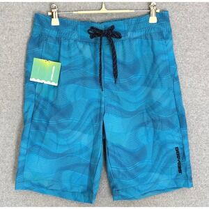 NEW! Sea-Doo Classic Boardshorts Men Small Blue Wave Print Surf Swim Trunks NWT